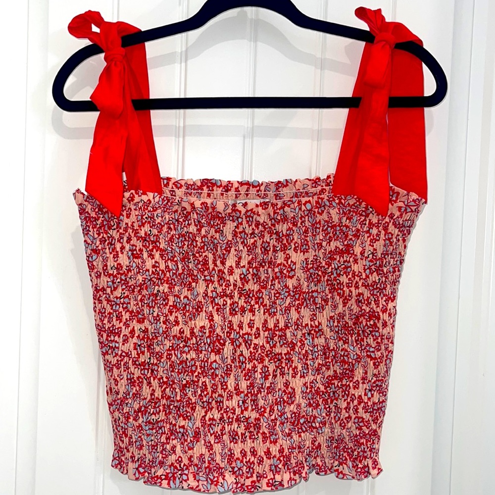 JOY JOY Tie strap floral top